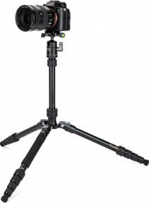 Tripod për kamerë Fotopro 58, alumin, kokë sferike, 8 kg, i zi
