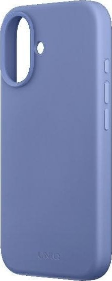 Mbulesë Uniq Lino Hue për iPhone 16 6.1", MagClick, silikon blue perlë