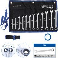 Set çelësash me mekanizëm Brilliant Tools BT013112, 12 copë, 8-53mm, ngjyrë argjendtë