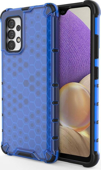 Futrollë telefoni Hurtel Honeycomb për Samsung Galaxy A03s, xhel TPU, rezistente ndaj goditjeve, blu