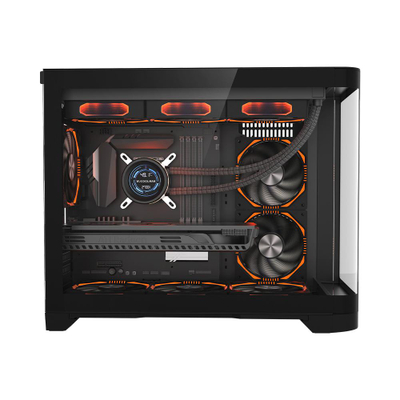 Kullof PC 1st Player UV6, cube tower, Micro ATX, e zezë