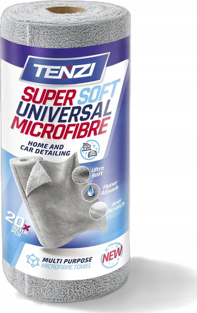 Peshqir rrotull microfiber TENZI SZMATKI, 12 copë, gri