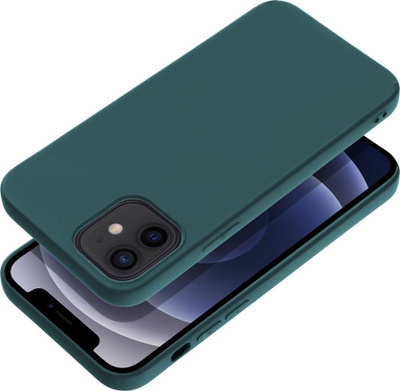 Kapak telefoni Matt Case për iPhone 12, i hollë, jeshile e errët