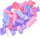Lodër ndërtuese Spinning Top Blocks, 200 elemente, për vajza