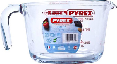 Kubë matëse Pyrex Classic, qelq borosilikat, 1L, e tejdukshme