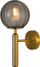 Llambë muri Netlighting Ravena, 1xE27 LED, xham i tymos, bronz