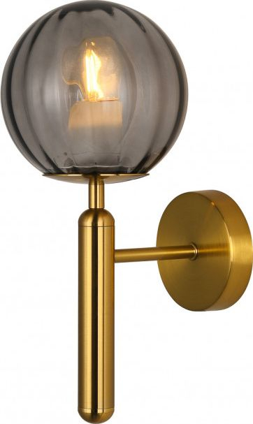 Llambë muri Netlighting Ravena, 1xE27 LED, xham i tymos, bronz