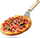 Set për pica Brunbeste 2935, lopatë çeliku inox 30 cm, prerëse picash me dorezë druri