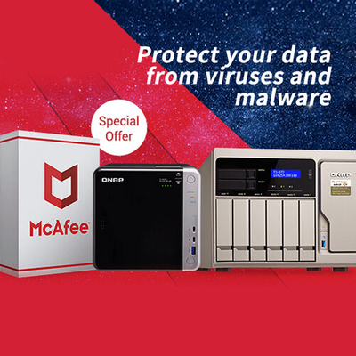 Antivirus McAfee për QNAP NAS, licencë softuerike, paketim fizik