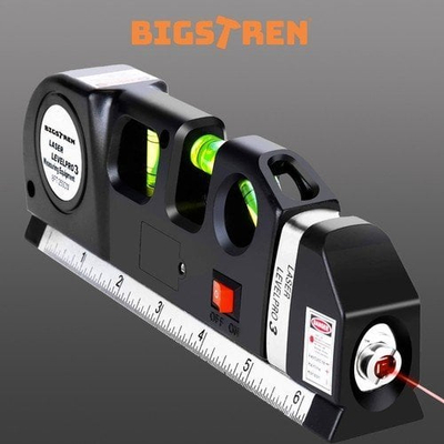 Nivelues lazer me metër 250 cm, me bateri, i verdhë