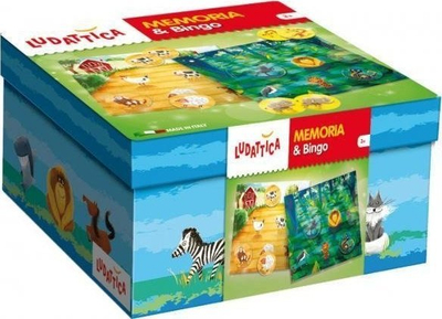 Lojë memory dhe loto Ludattica 59072, për fëmijë 3+ vjeç, shumëngjyrëshe
