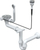 Sifon lavamani Quadron PUSH TO OPEN, për lavaman graniti një legen 3 1/2", çelik inox