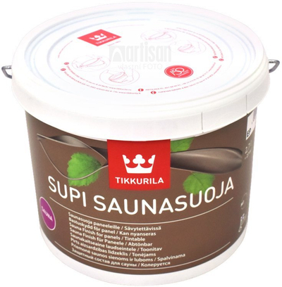 Llak për sauna Tikkurila Supi Sauna Finish, 2.7L, bazë uji, transparent