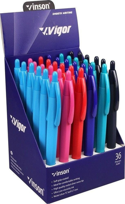 Stilolaps automatik Vinson Vigor G2, 0.7mm, bojë blu, set 36 copë