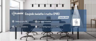 Sensor lëvizjeje dhe drite MILESIGHT WS202, PIR, LoRaWAN, i bardhë