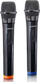 Set mikrofoni pa tela Lenco MCW-020BK, 2 mikrofona, receiver me bateri Li-Ion, i zi