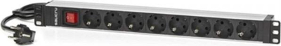 Rrymëndarës rack Salicru SPS 8F PDU, 8 dalje Shuko, buton ON/OFF, i zi