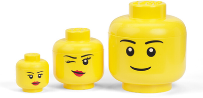 Kuti ruajtje LEGO Head - silly (S)