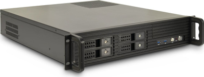 Kuti serveri rack Inter-Tech 2U-2504, 2U, për ventilatorë 60 mm, e zezë