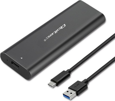 Kuti eksterne për SSD M.2 Qoltec Enclosure Pocket, SATA NVMe, USB Type C, gri
