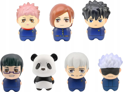 Lodër surprizë YuMe Jujutsu Kaisen Squishy, figurë chibi, anti-stres, shumëngjyrëshe