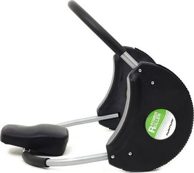Rul Abdominal Tunturi Power Roller, kornizë metalike, jastëk për kokë, i zi