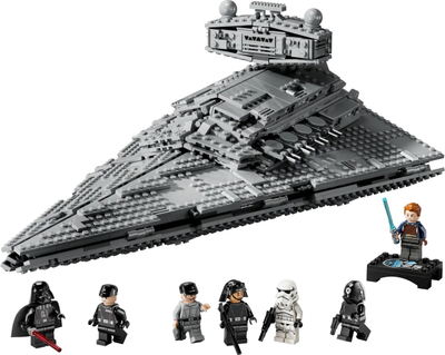 Lodër ndërtimi Imperial Star Destroyer, model anije hapësinore, shumëpjesëshe, gri