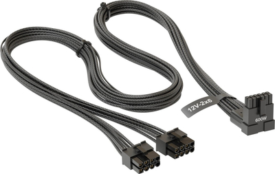 Kabllo adaptor PSU Seasonic 12V-2x6 600W, 90°, e zezë