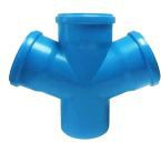 Fiting kryq Magnaplast UdBDA 110 mm, PVC, gri