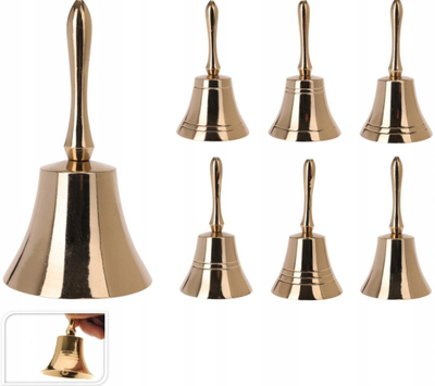 Zile dekorative Mondex BELL, 11cm, metalike, ngjyrë ari