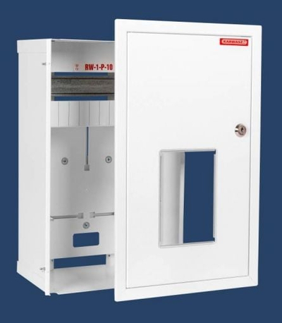 Kabinet elektrik Karwasz RW-1-P-10 Z/O, 1 fazë, 10 module, i bardhë