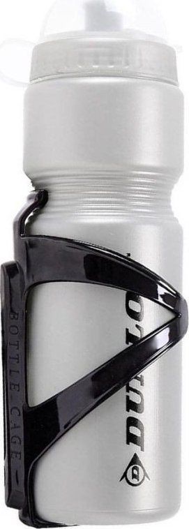 Shishe uji për biçikletë Dunlop 750ml me mbajtëse, plastike, gri