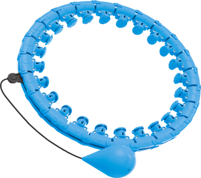 Hula hoop i zgjuar REBEL ACTIVE, rreth 50 cm, me peshë, blu