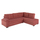 Divan këndor djathtë Jade 250x80-180x73-88Hcm (HM3144.03R), rozë