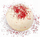 Bombë banje Miodowa Mydlarnia Fizzing Bath Bomb Strawberry, 80 g, aromë luleshtrydheje, e bardhë