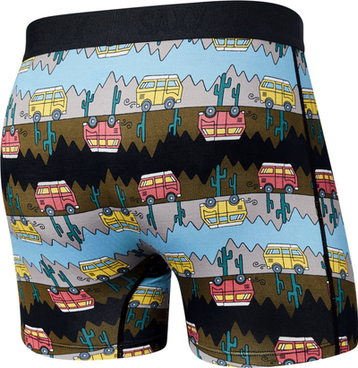 Bokser SAXX Vibe Super Soft Boxer Brief për burra, me print shumëngjyrësh