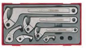 Çelësa me grep Teng Tools, 8 copë