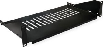 Mbajtës rafti VALUE 19", 485 x 250 mm, 2U, 10 kg, i zi