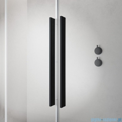 Derë dushi Radaway Furo DWJ Black, 120x200 cm, e djathtë, e zezë