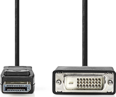 Kabllo Nedis DisplayPort në DVI D, 2m, mashkull në mashkull, i zi