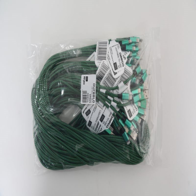 Kabllo USB Omega (44039), 2A, 1m, e gjelbër