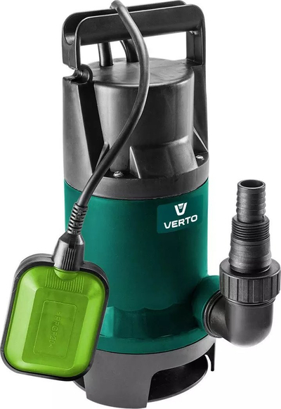 Pompë zhytse për ujë të ndotur Verto, 900W, dalje 1", jeshile me të zezë