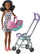 Set lodrash Mattel Barbie Skipper Babysitters Inc Stroller, me kukull dhe bebe, me karrocë, shumëngjyrësh