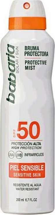 Sprej mbrojtës nga dielli Babaria SPF 50, për lëkurë të ndjeshme, 200 ml