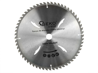 Диск четкарка кружна Geko Wood 350mm, 30mm, 60T