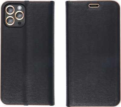 Kapak libri Vennus për Xiaomi Redmi Note 13 Pro 4G, lëkurë eko, me magnet, i zi