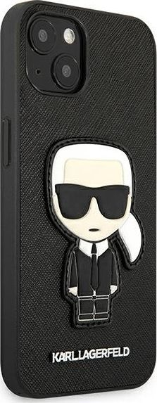 Mbulesë telefoni Karl Lagerfeld KLHCP13SOKPK, për iPhone 13 mini 5.4", hardcase Saffiano, e zezë