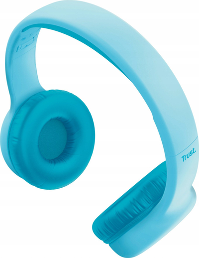 Kufje për fëmijë Trust NOUNA, kufizim volum 85 dB, me mikrofon, blu e çelët