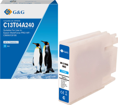 Kartutxh boje G&amp;G Compatible Epson C13T04A240, cyan, kapacitet i madh