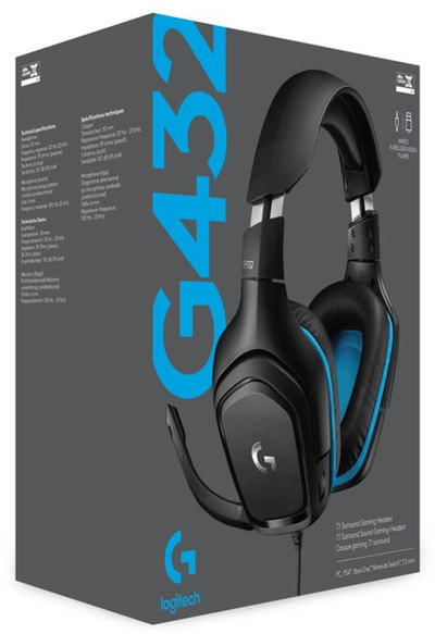 Kufje Logitech G432, të zeza
